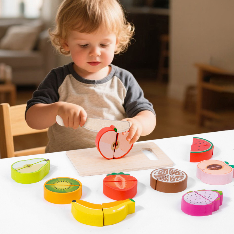Baby Food Natural - Wooden Kitchen Pretend Toy Simulation Cutting