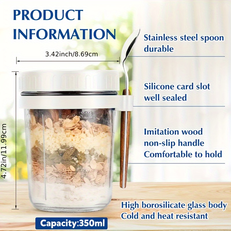 1pc/2pcs Glass Oatmeal Cup, Ov - огляд і ціна Baby Food Oatmeal