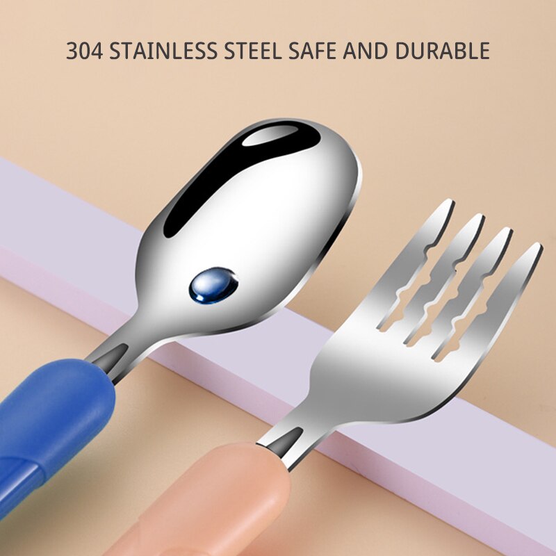2PCSChildrens Tableware 304 Fo - огляд і ціна Baby Food Utensils
