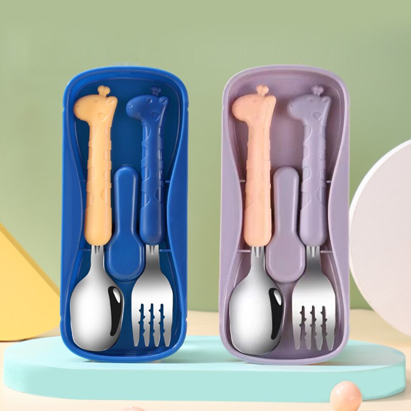 2PCSChildrens Tableware 304 Fo - огляд і ціна Baby Food Utensils