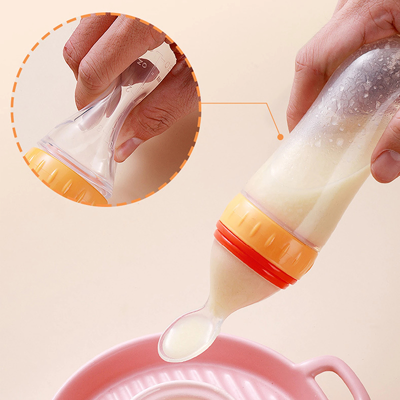 Squeezing Feeding Bottle Silic - огляд і ціна Baby Food Utensils