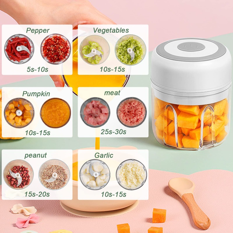 250ML Electric Garlic Grinder  - огляд і ціна Baby Food Grinder Machine