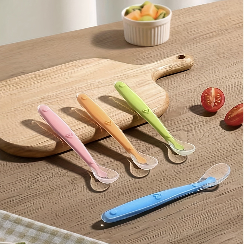 1/2pcs Soft Tip Baby Silicone  - огляд і ціна Baby Food Utensils