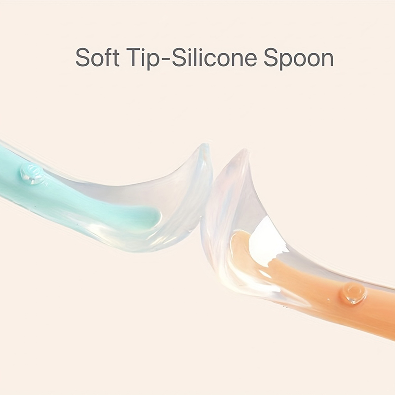 1/2pcs Soft Tip Baby Silicone  - огляд і ціна Baby Food Utensils