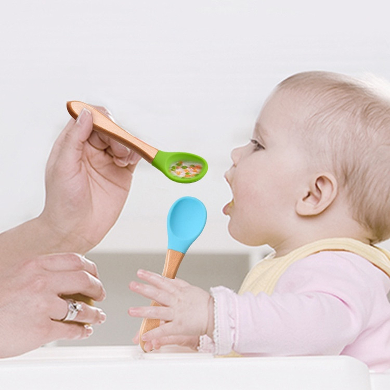 2Pcs/Set Baby Silicone Spoon F - огляд і ціна Baby Food Utensils