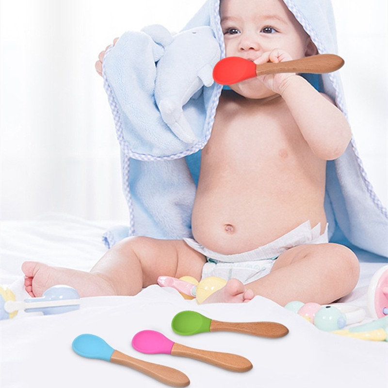 2Pcs/Set Baby Silicone Spoon F - огляд і ціна Baby Food Utensils