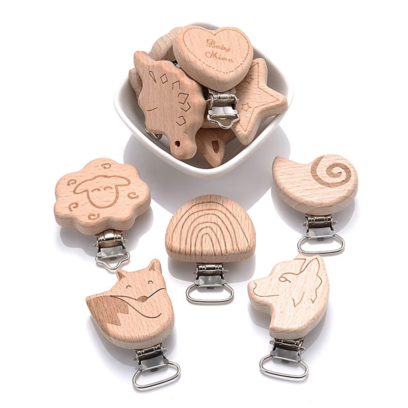 5Pcs Wooden Pacifier Clip Food - огляд і ціна Baby Food Natural