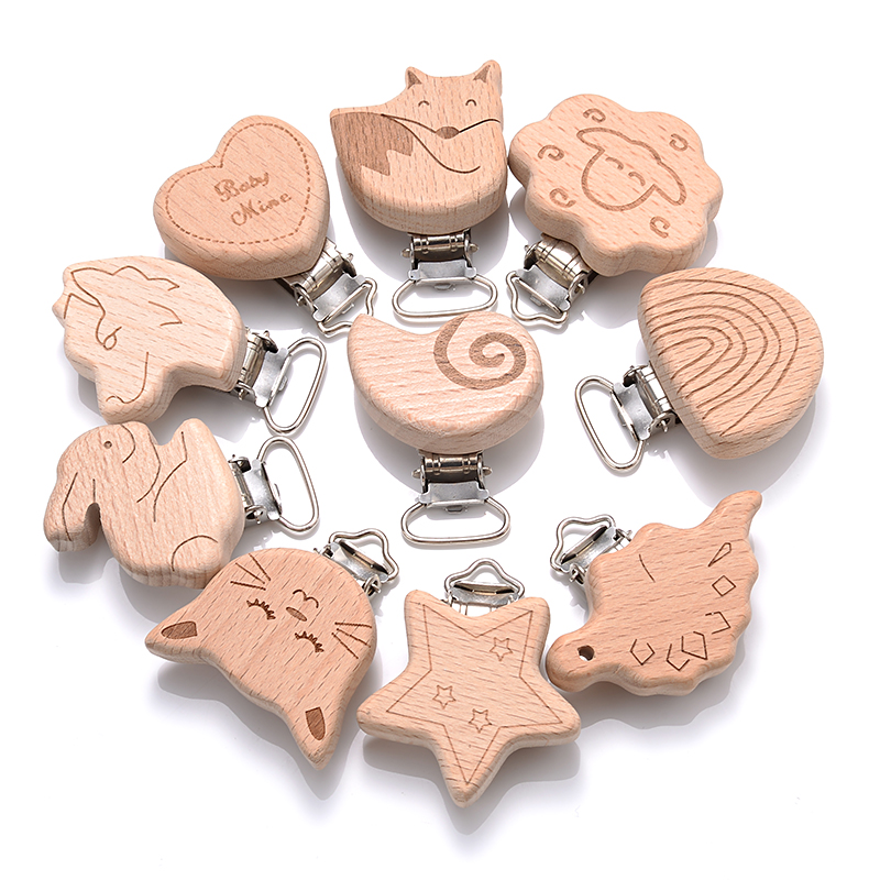 5Pcs Wooden Pacifier Clip Food - огляд і ціна Baby Food Natural